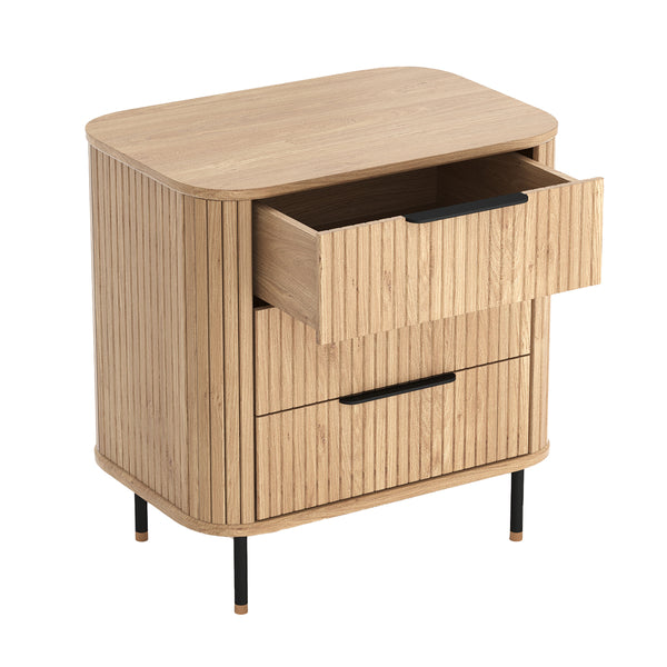 Rio 3 Drawers Bedside Table – Life Interiors