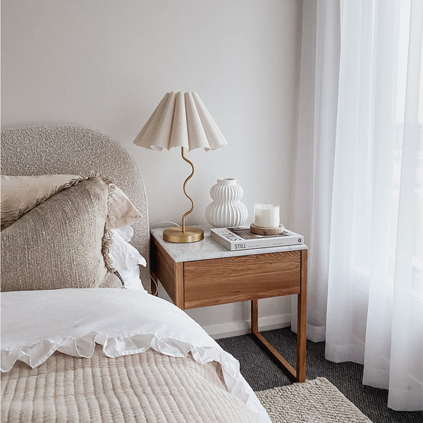 Avalon Travertine Bedside Table – Life Interiors