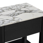 Arabescato Carrara Marble / Black Oak