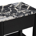 Black Calacatta Viola Marble / Black Oak