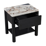 Ocean Storm Marble / Black Oak