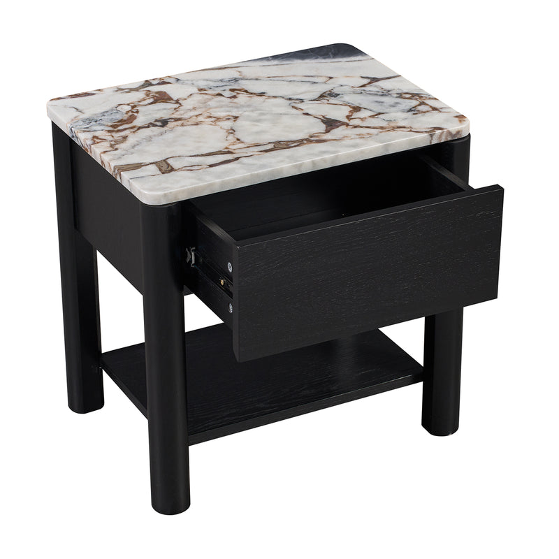Ocean Storm Marble / Black Oak