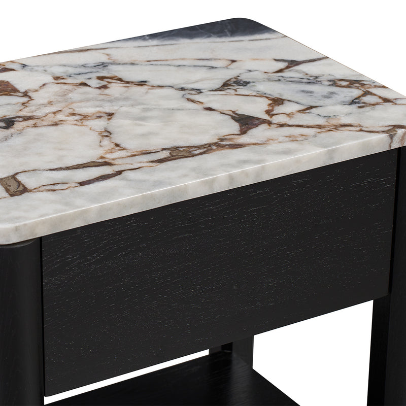 Ocean Storm Marble / Black Oak