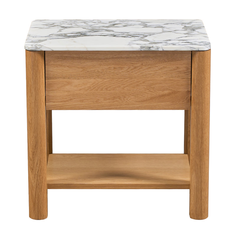 Arabescato Carrara Marble / Oak