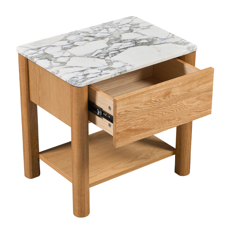 Arabescato Carrara Marble / Oak