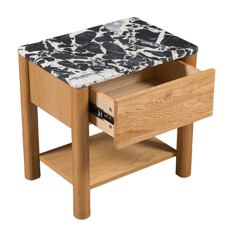 Black Calacatta Viola Marble / Oak