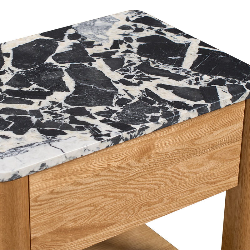 Black Calacatta Viola Marble / Oak