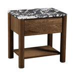 Black Calacatta Viola Marble / Walnut