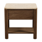 Travertine / Walnut