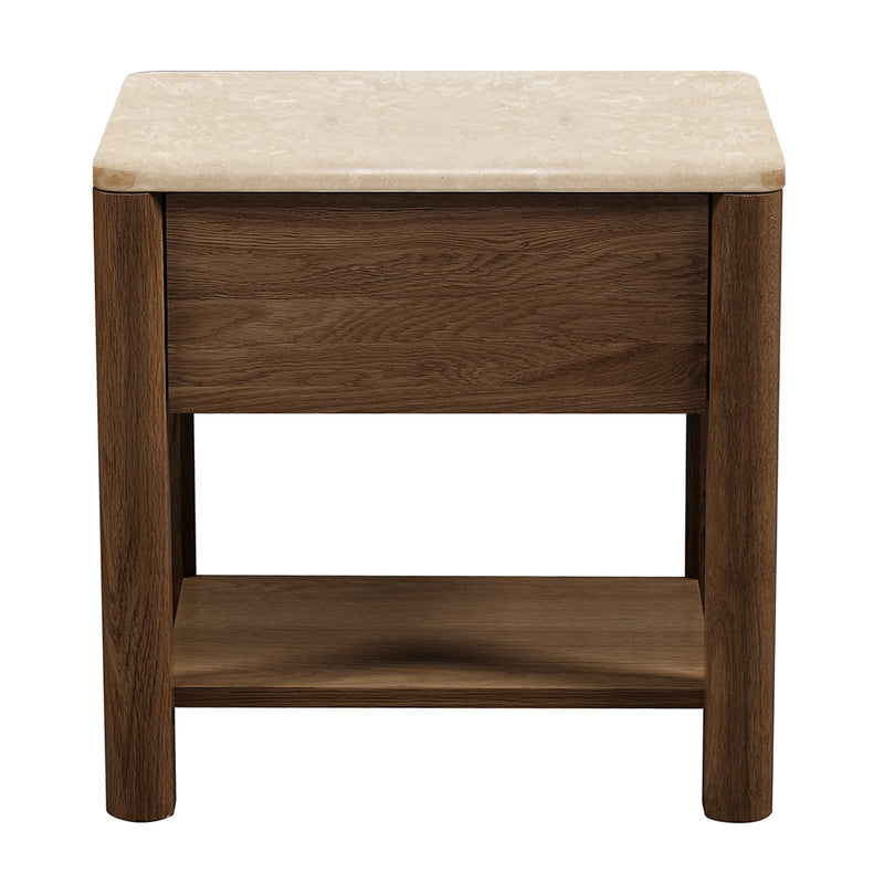 Travertine / Walnut