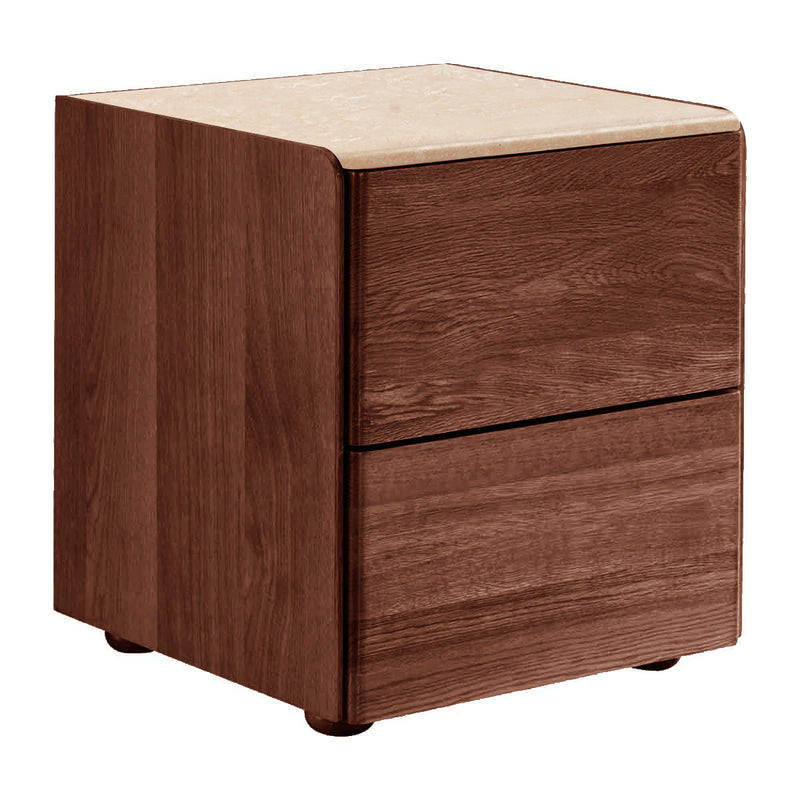 Delta Travertine Bedside Table