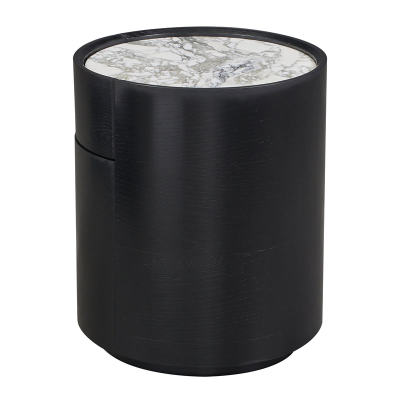 Arabescato Carrara Marble / Black Oak