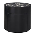 Black Calacatta Viola Marble / Black Oak