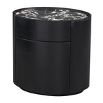 Black Calacatta Viola Marble / Black Oak