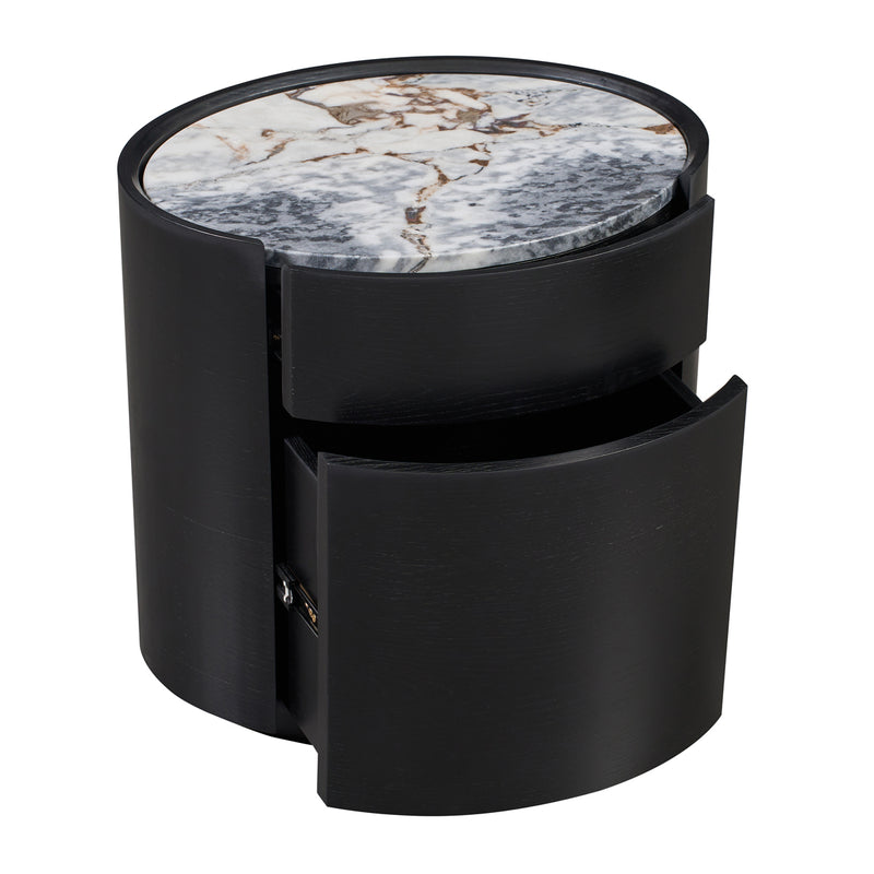 Ocean Storm Marble / Black Oak