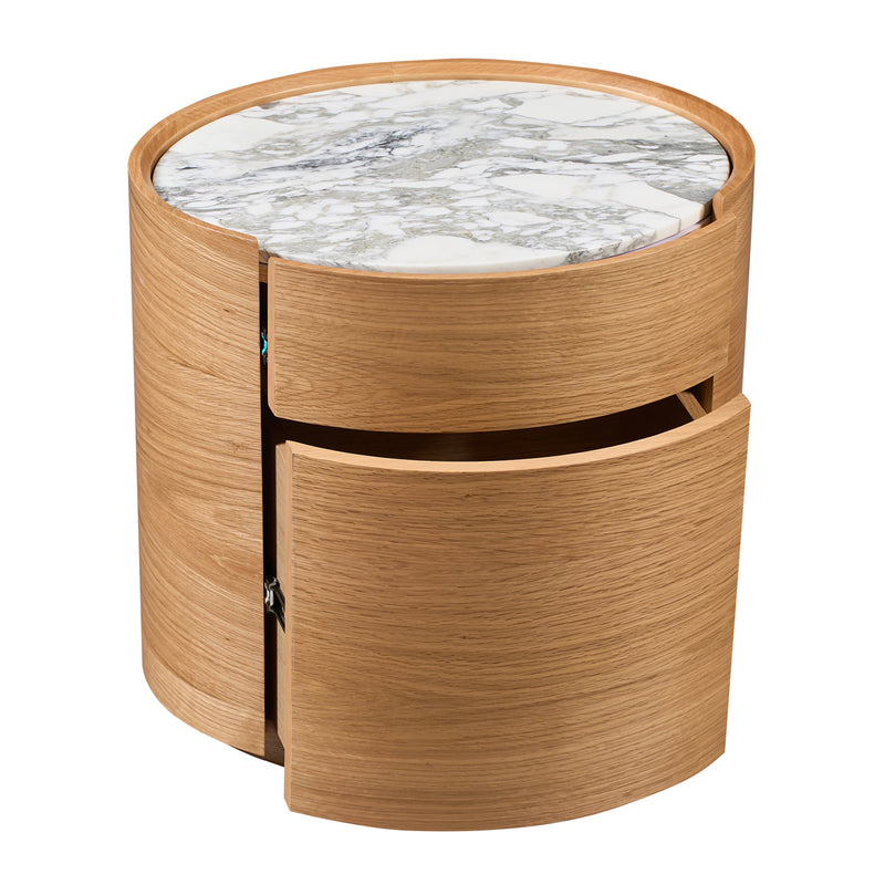 Arabescato Carrara Marble / Oak