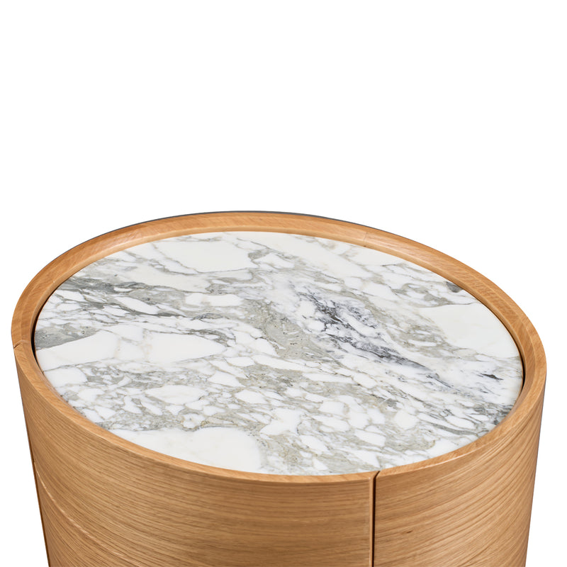 Arabescato Carrara Marble / Oak