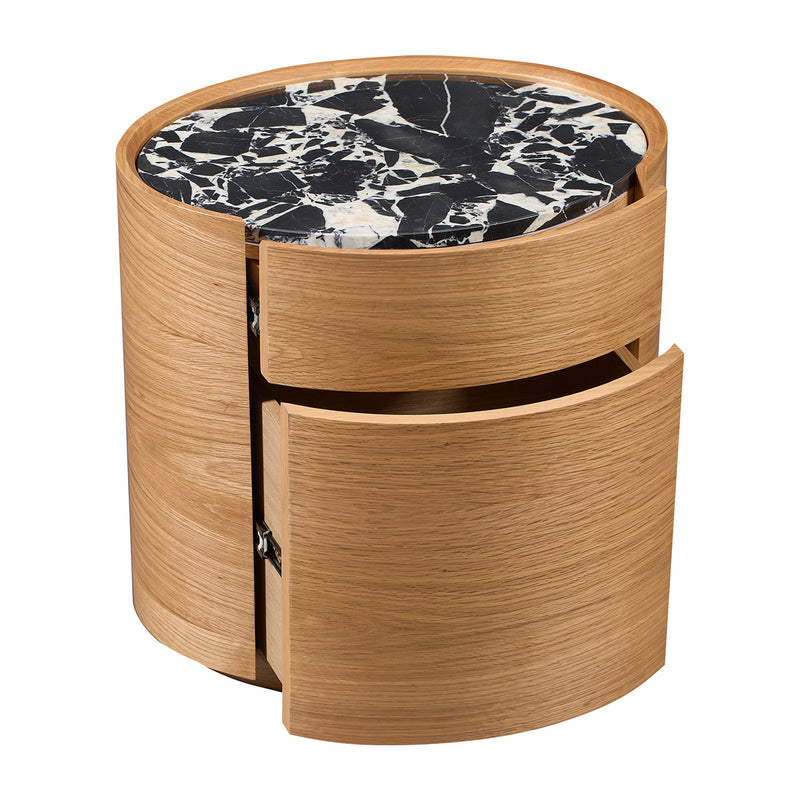 Black Calacatta Viola Marble / Oak