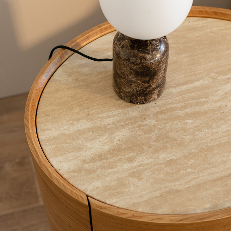 Travertine / Oak