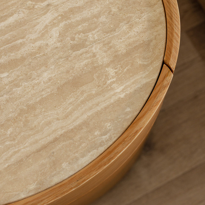 Travertine / Oak
