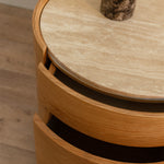 Travertine / Oak