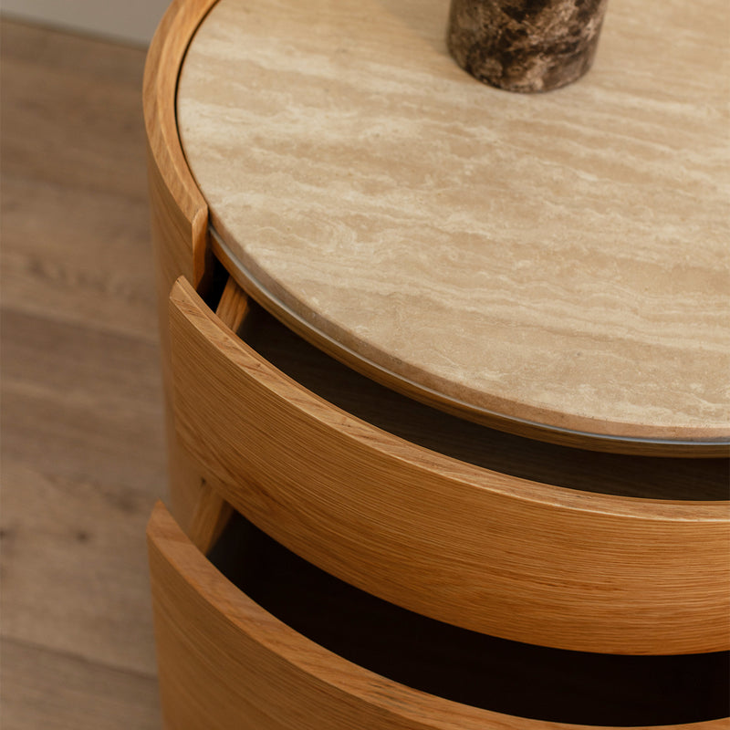 Travertine / Oak