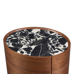Black Calacatta Viola Marble / Walnut