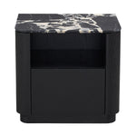 Black Calacatta Viola Marble / Black Oak