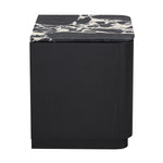 Black Calacatta Viola Marble / Black Oak