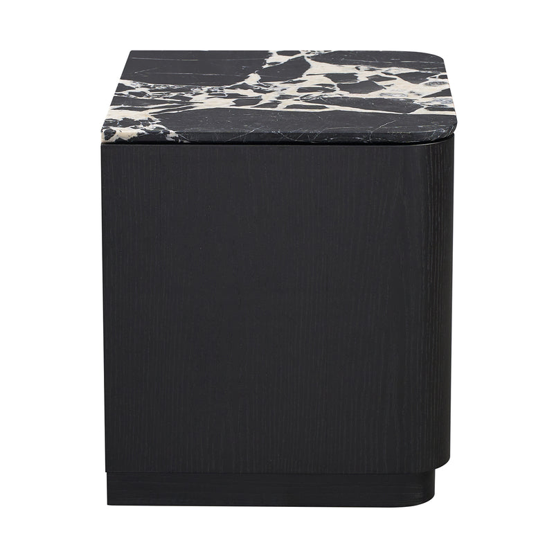 Black Calacatta Viola Marble / Black Oak