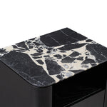 Black Calacatta Viola Marble / Black Oak
