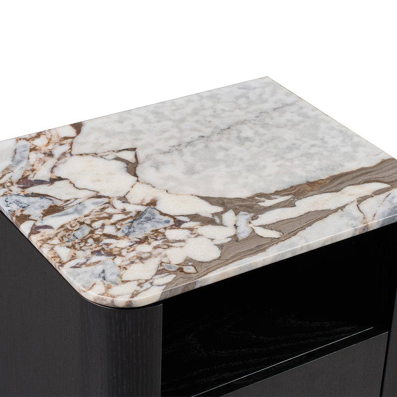 Ocean Storm Marble / Black Oak