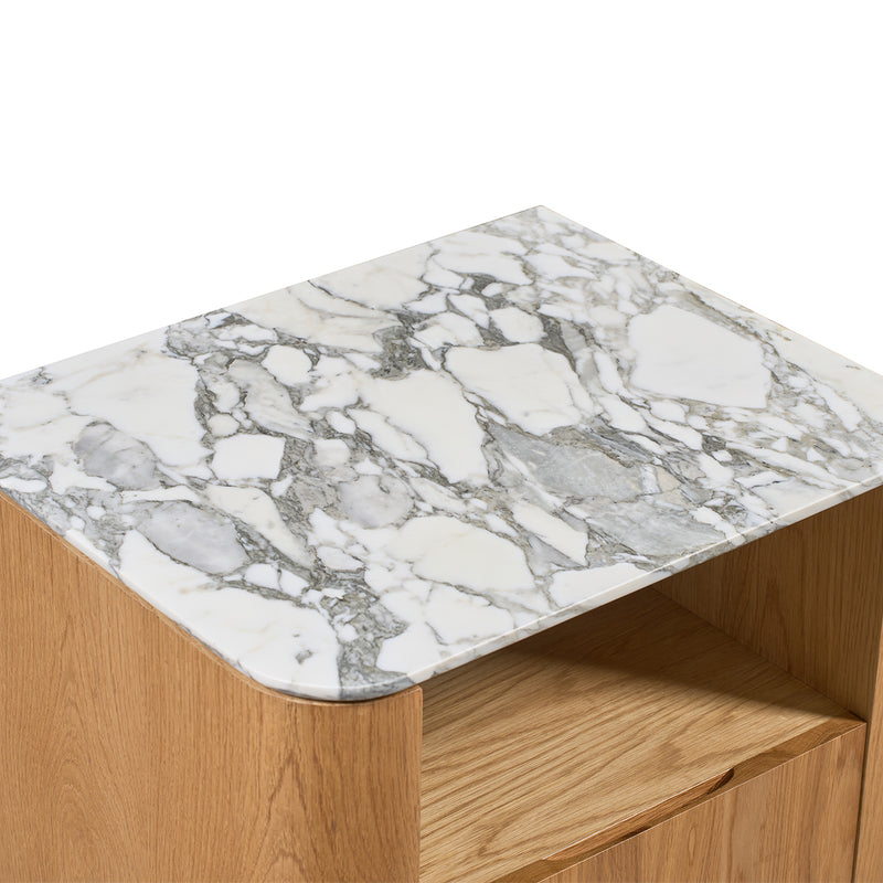 Arabescato Carrara Marble / Oak