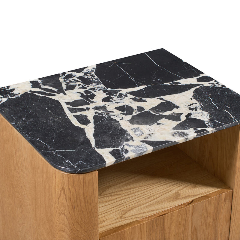 Black Calacatta Viola Marble / Oak