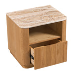 Persian Jade Travertine / Oak