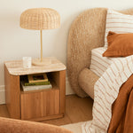 Persian Jade Travertine / Oak