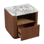 Arabescato Carrara Marble / Walnut