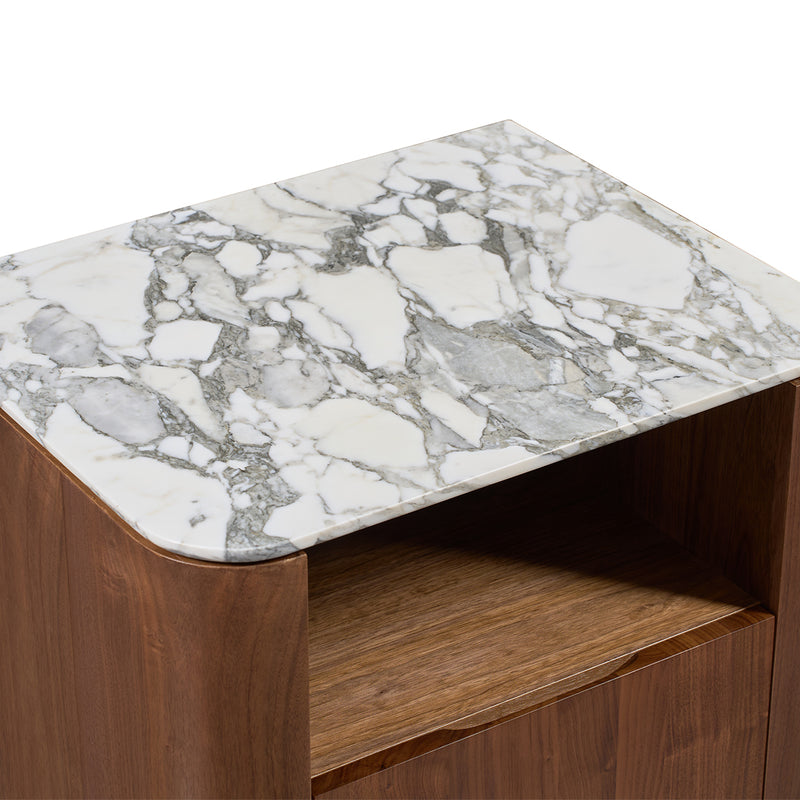 Arabescato Carrara Marble / Walnut