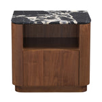 Black Calacatta Viola Marble / Walnut