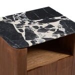 Black Calacatta Viola Marble / Walnut