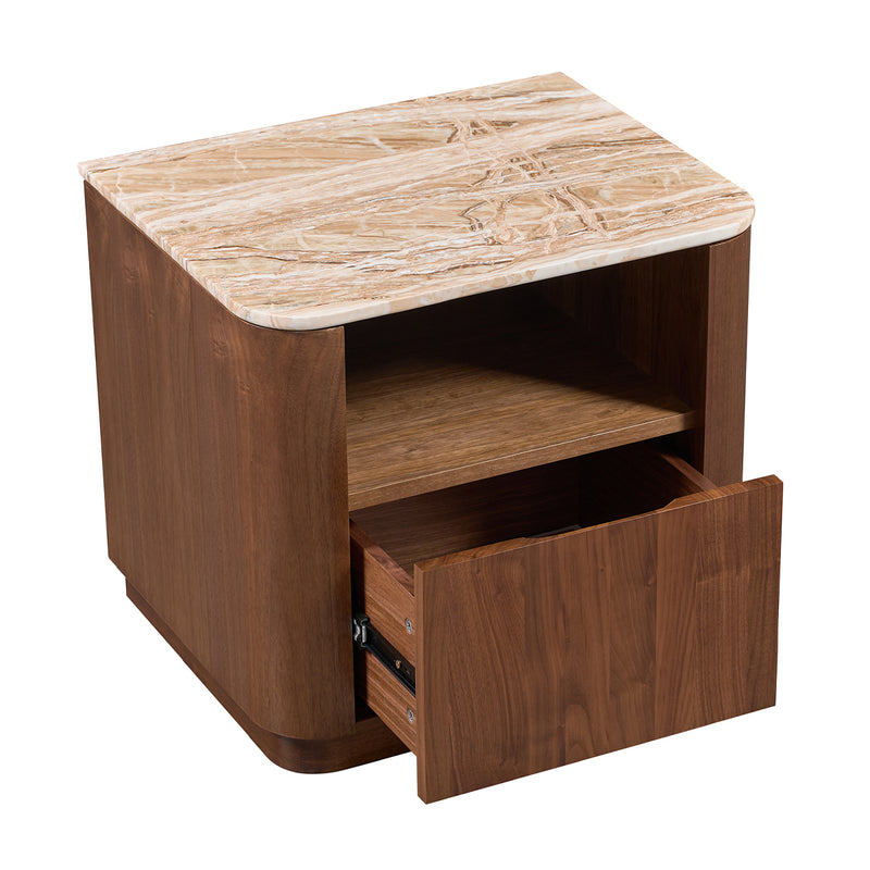 Persian Jade Travertine / Walnut