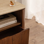 Travertine / Walnut