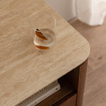 Travertine / Walnut