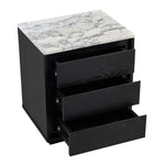 Arabescato Carrara Marble / Black Oak