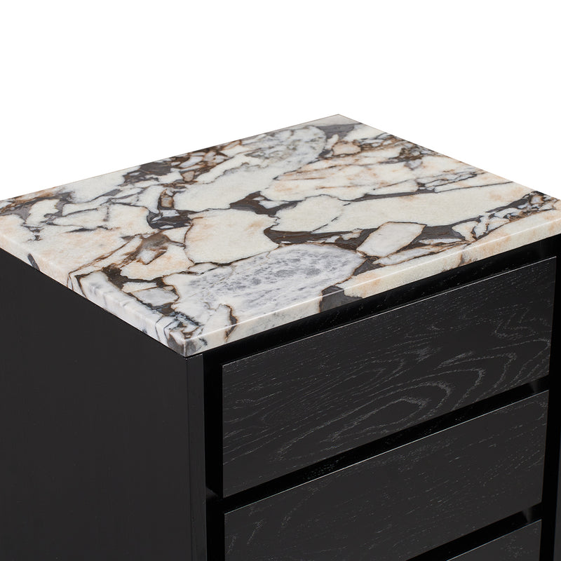 Ocean Storm Marble / Black Oak