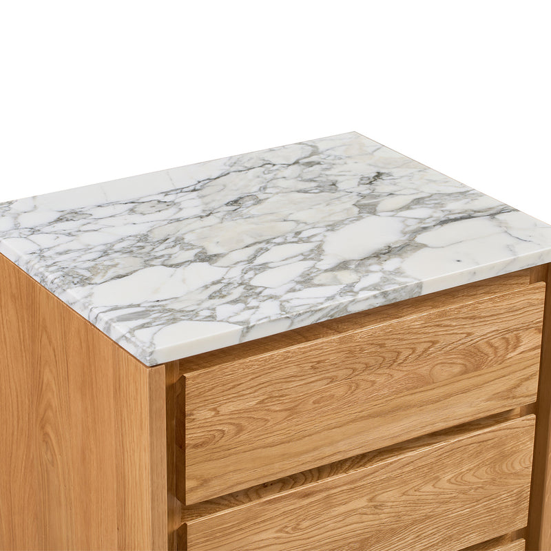 Arabescato Carrara Marble / Oak