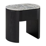 Arabescato Carrara Marble / Black Oak