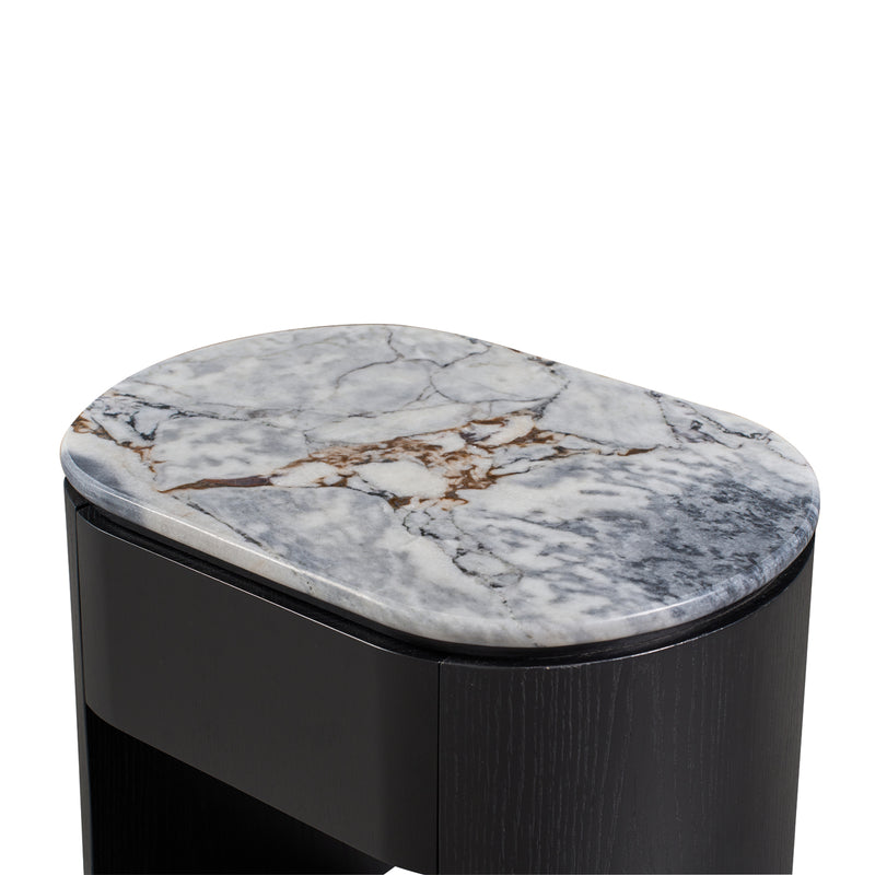 Ocean Storm Marble / Black Oak