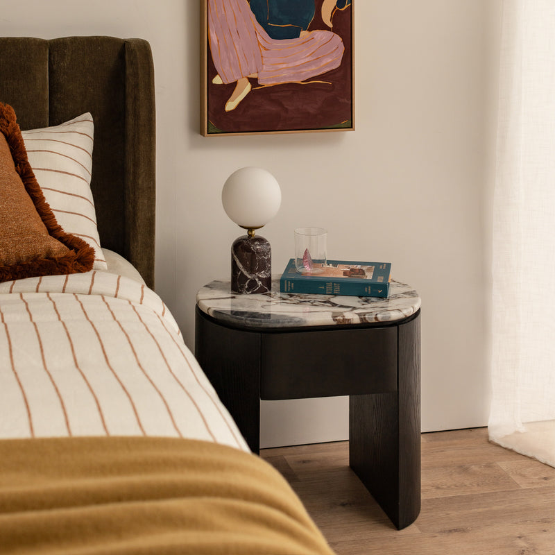 Ocean Storm Marble / Black Oak