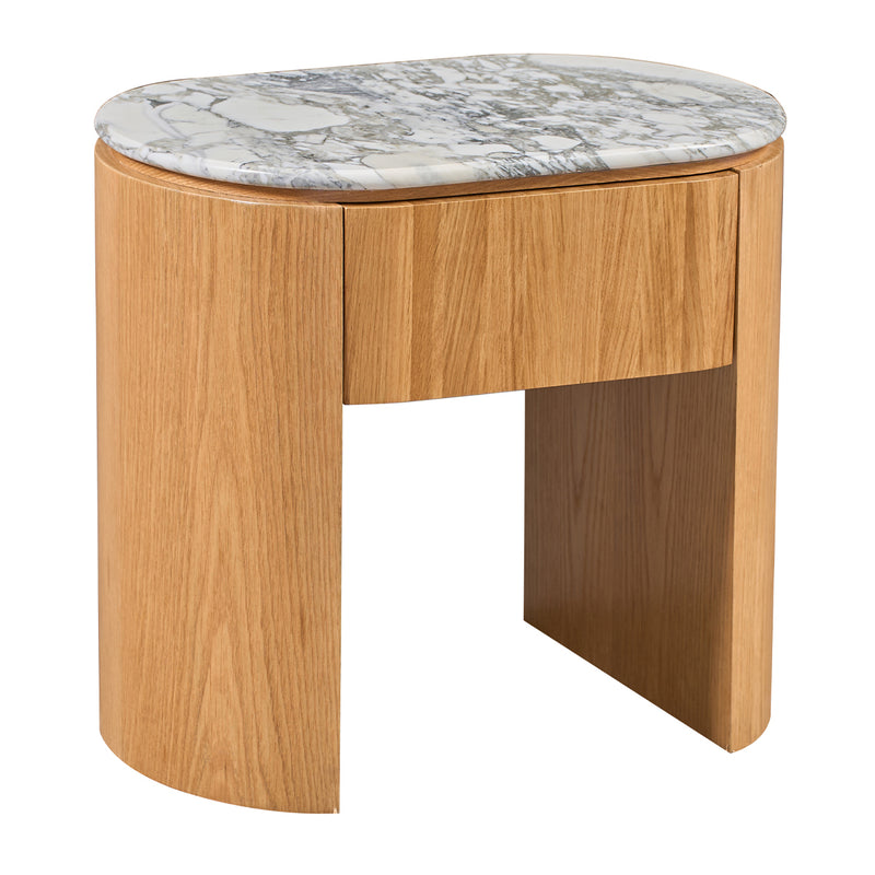 Arabescato Carrara Marble / Oak